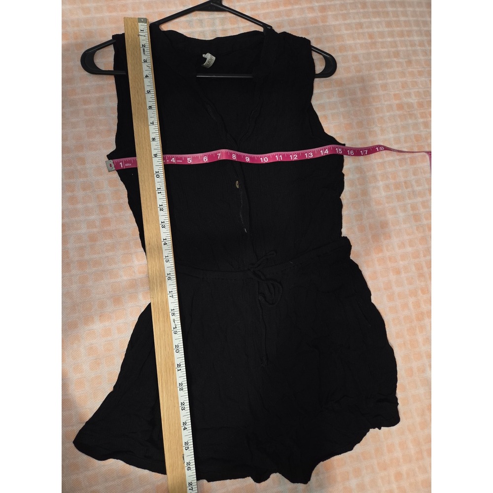 Elan Sleeveless Romper Womens Large Black Boho Beach Summer N-RG1030 - Picture 4 of 5